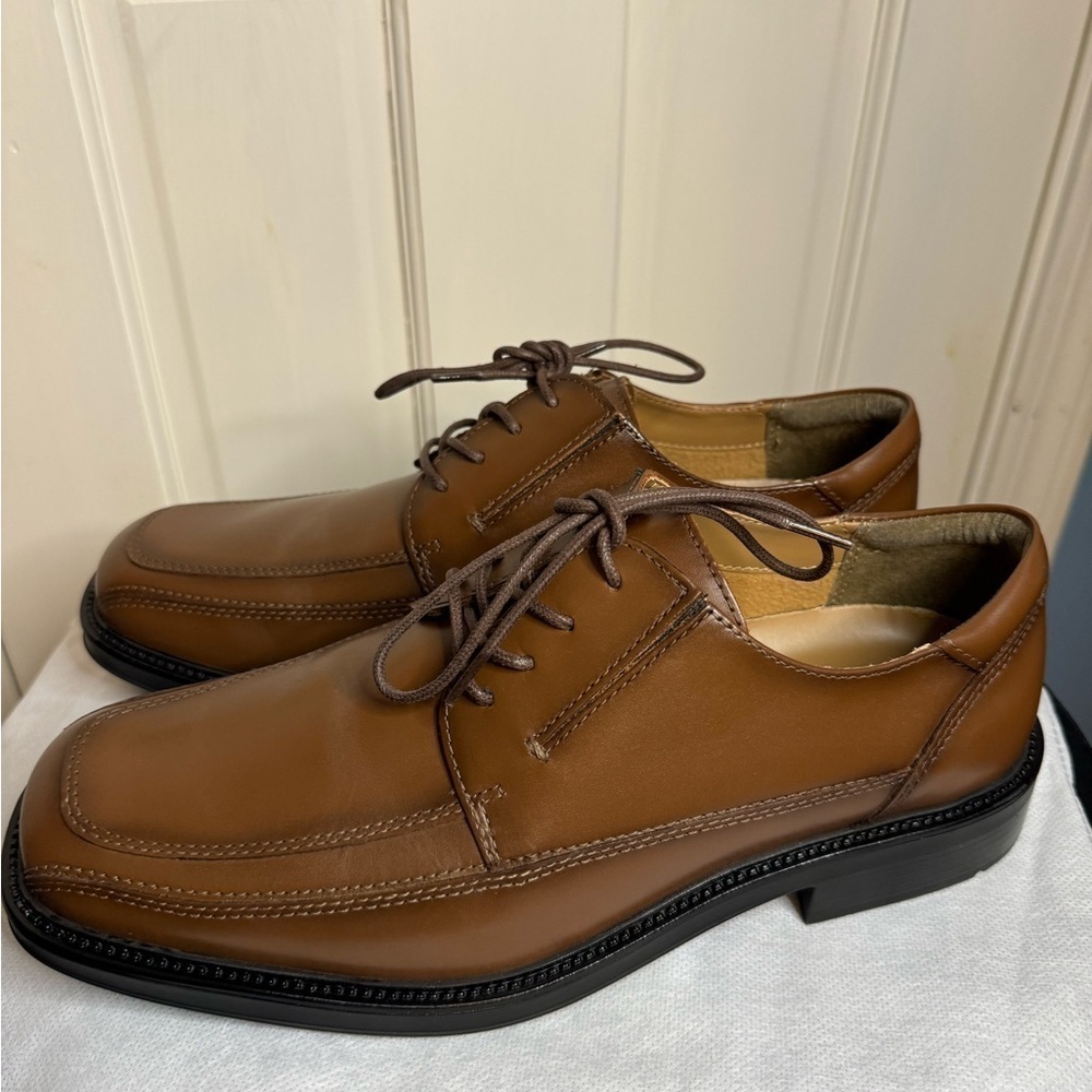 Dockers Men's Perspective Oxford Dress Shoes Tan Leather Size 9.5 M - Picture 9 of 16